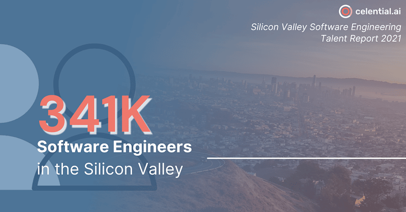 total silicon valley software engineers social infographic for Celential.ai's Silicon Valley Software Engineering Talent Report 2021