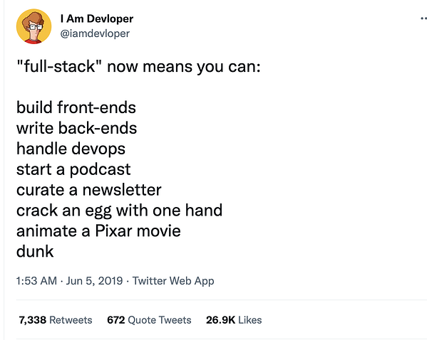 How to recognize a full stack developer