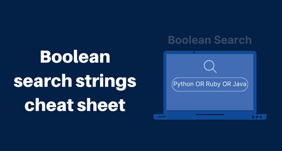 boolean search strings cheat sheet